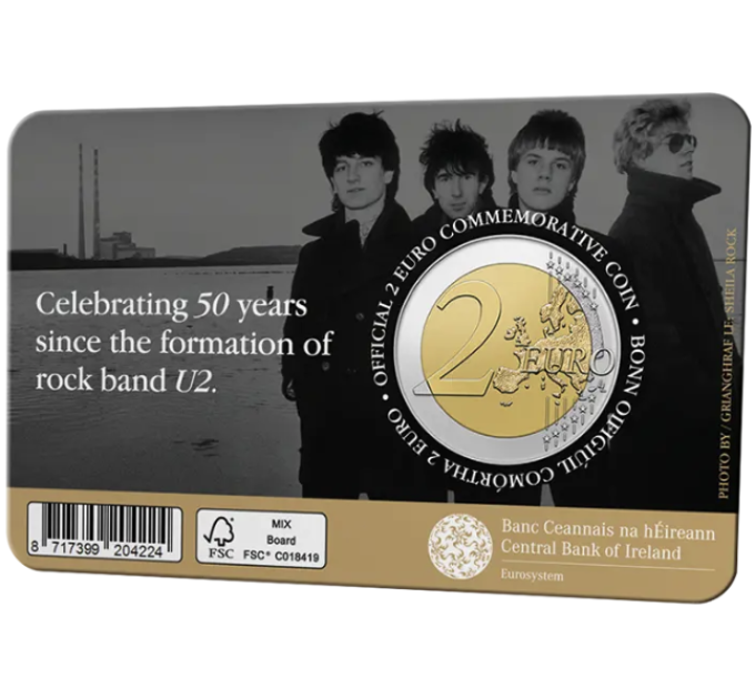 Irlanda 2 euros BU 2026 - 50.º aniversario de U2 por 30.00 € ✅