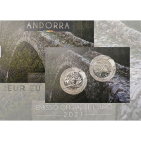 ANDORRA 1,25 EURO 2021 - Patrimonio Cultural de Andorra - Narcissus Poeticus - Puente Margineda ANDORRA 1,25 EURO 2021 - Patrimonio Cultural de Andorra - Narcissus Poeticus - Puente Margineda