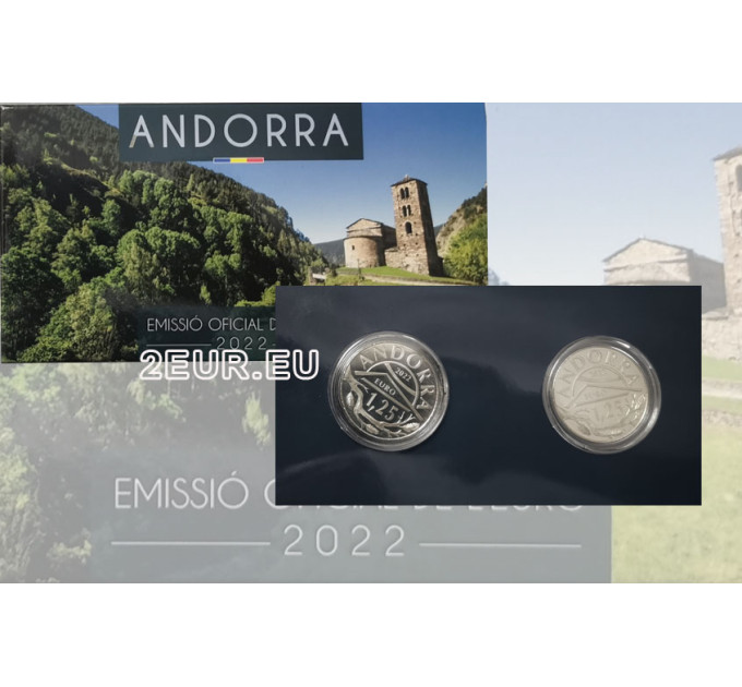 ANDORRA 1,25 EURO 2022 - Cultural Heritage from Andorra - Squirrel and Saint Jean de Caselles for 29.00 € ✅