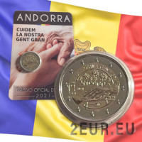 Andorra 2 euro BU coincard 2021 - Cuidamos de nuestros mayores Andorra 2 euro BU coincard 2021 - Cuidamos de nuestros mayores