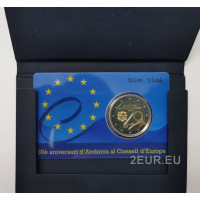 Andorra 2 euro prueba 2014 - 20 años en el Consejo de Europa
