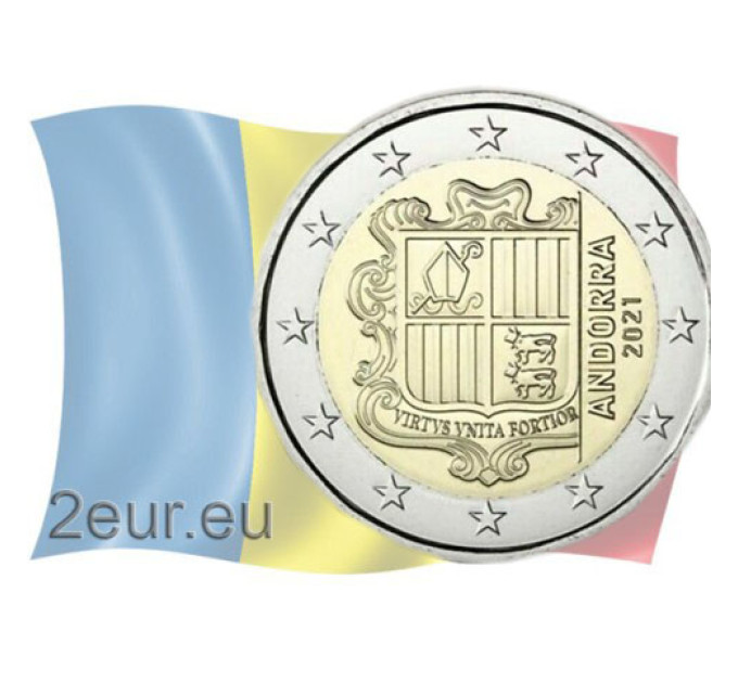 Andorra 2€ UNC 2021 - Escudo de Armas por 4.50 € ✅
