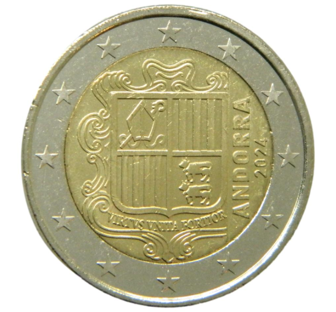 Andorra 2€ UNC 2024 - Escudo de Armas por 3.50 € ✅