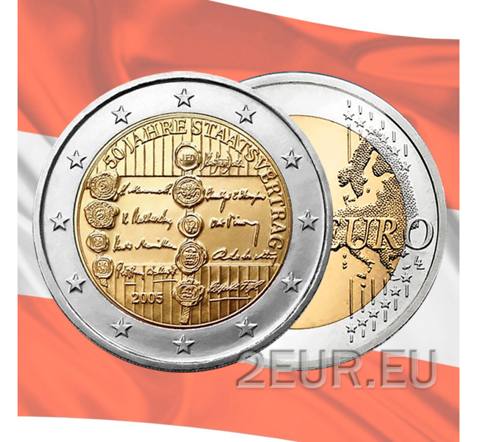 Austria 2 euros UNC 2005 - 50 Años Tratado de Estado por 9.00 € ✅