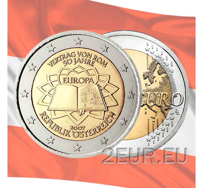 Austria 2 euro UNC 2007 - 50 Years Treaty of Rome for 7.50 € ✅