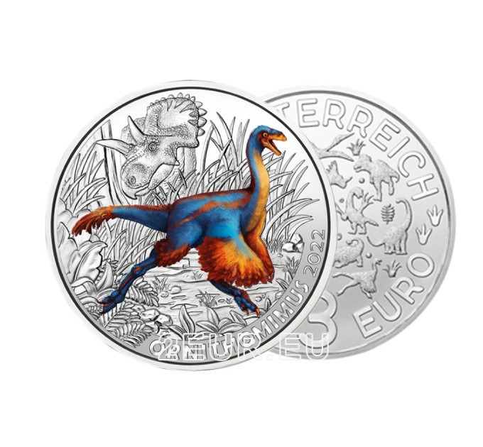 Austria 3 euros moneda 2022-3 - Ornithomimus vencejo por 16.00 € ✅