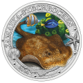 Austria 3 euro coin 2024 - Luminous Marine Life - Yellow Stingray for 16.00 € ✅