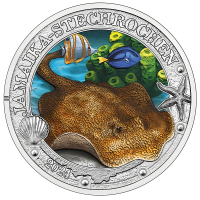 Austria 3 euro coin 2024 - Luminous Marine Life - Yellow Stingray Austria 3 euro coin 2024 - Luminous Marine Life - Yellow Stingray