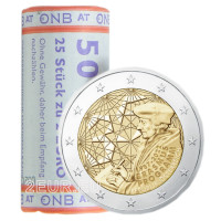 Austria 2 euro Roll 2022 - 35th anniversary of the Erasmus program Austria 2 euro Roll 2022 - 35th anniversary of the Erasmus program