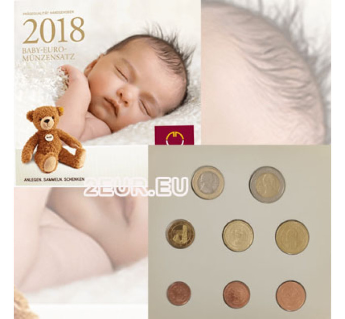 Austria Euro coin set BU 2018 - BABY COIN SETS for 40.00 € ✅