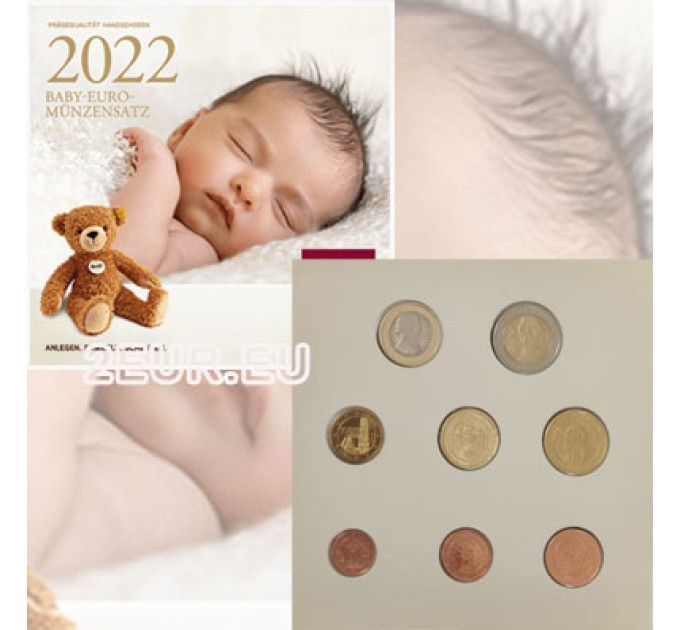 Austria Cartera Euro BU 2022 - JUEGOS DE MONEDAS PARA BEBÉ por 40.00 € ✅
