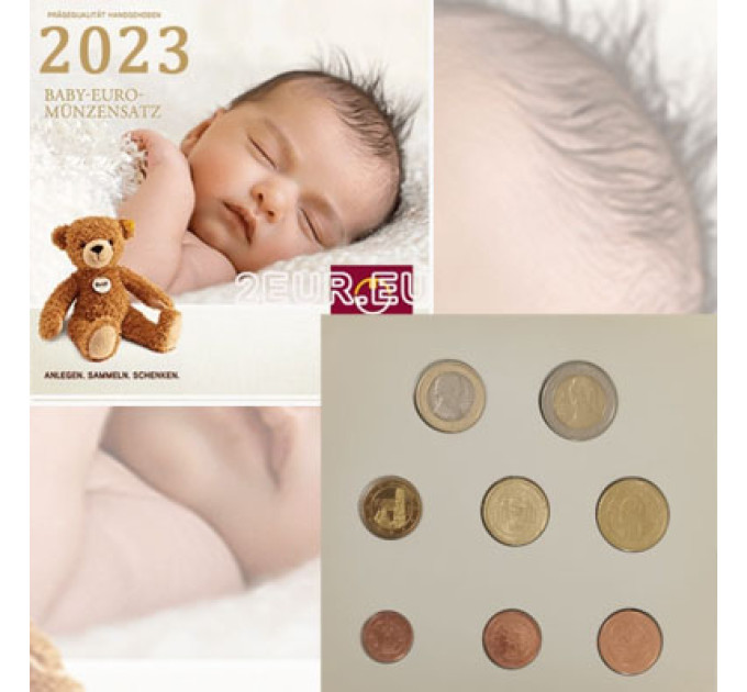 Austria Cartera Euro BU 2023 - JUEGOS DE MONEDAS PARA BEBÉ por 38.00 € ✅