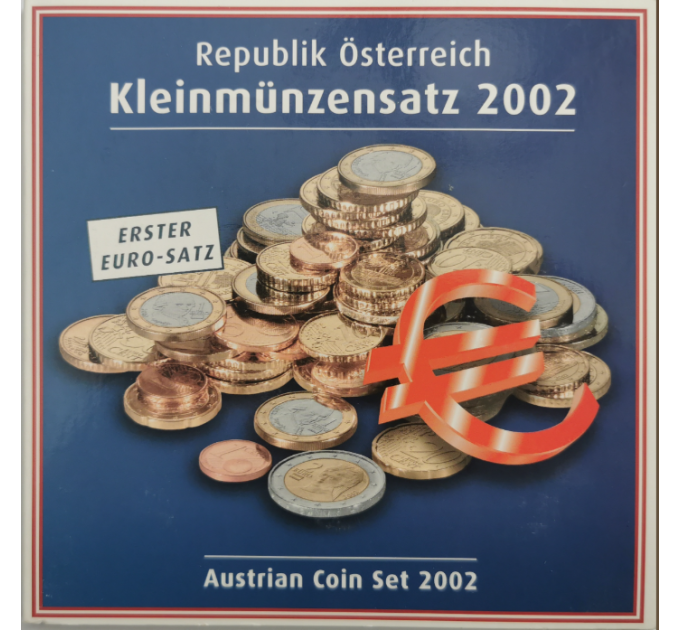 Austria Euro coin set BU 2002 for 24.00 € ✅