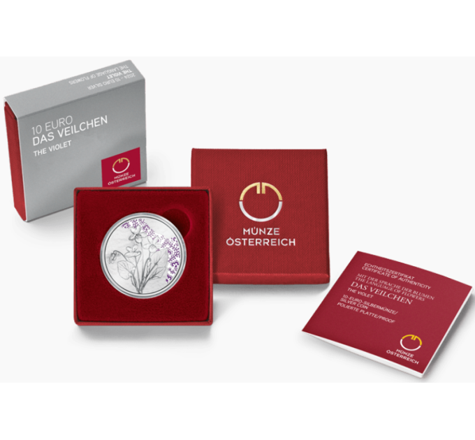 Austria 10 euro Silver coin Proof 2024 - Violet for 57.00 € ✅