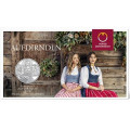 Austria 10 euros Moneda de plata 2025 - Falda dirndln – Lino por 50.00 € ✅