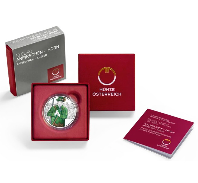 Austria 10 euro Silver coin Proof 2026 - Aufdirndln – Anpirschen - Horn for 67.00 € ✅