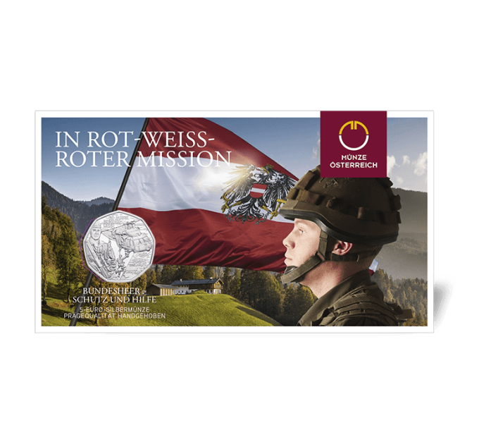 Austria 5 euro Silver coin 2015 - Armed Forces of Austria for 26.50 € ✅