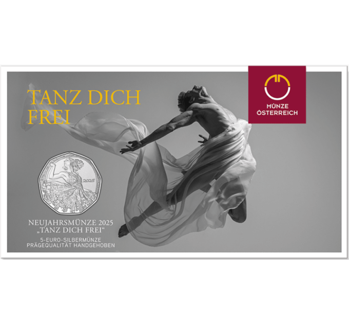 Austria 5 euros Moneda de platade 2025 - baila solo por 25.00 € ✅