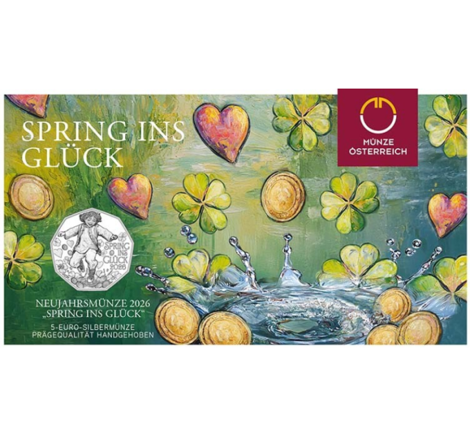 Austria 5 euros Moneda de platade 2026 - ¡Salta de alegría! por 25.00 € ✅