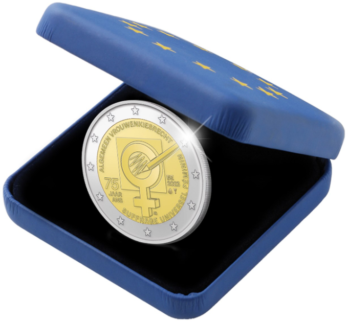 Bélgica 2 euros proof 2023 - 75 años de sufragio universal femenino en Bélgica por 25.00 € ✅