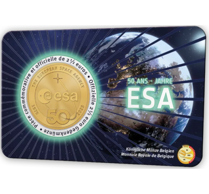 Bélgica 2,5 euros BU 2025 - 50 años de la Agencia Espacial Europea - FR por 10.00 € ✅