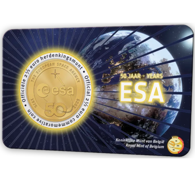 Belgium 2,5 euro BU 2025 - 50 years of the European Space Agency - NL for 10.00 € ✅