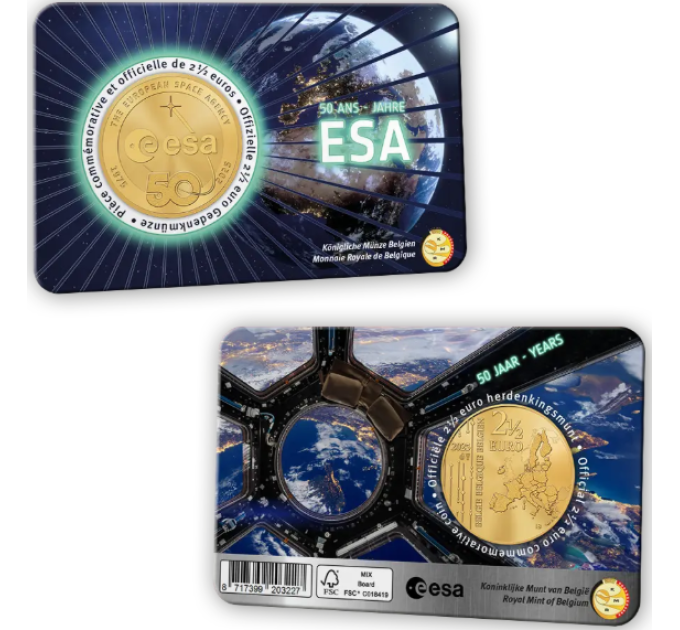 Belgium 2,5 euro BU 2025 - 50 years of the European Space Agency - NL + FR for 19.00 € ✅