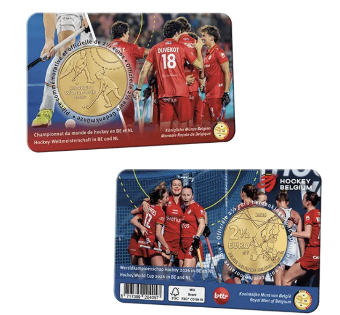 Belgium 2,5 euro BU 2026 - Hockey World Cup in Belgium and the Netherlands - NL+FR for 20.00 € ✅