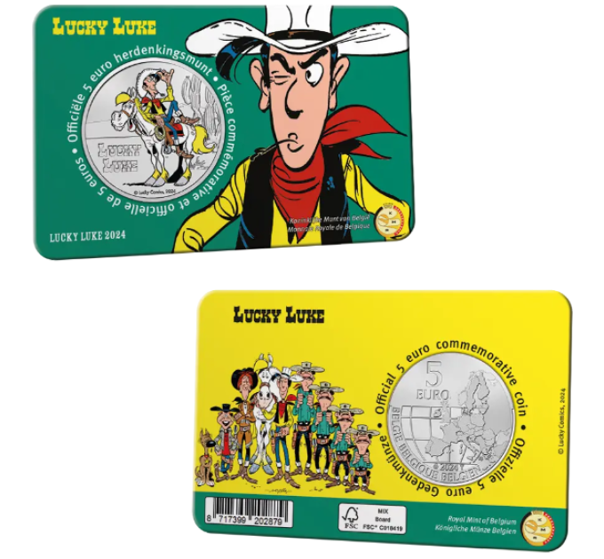 Bélgica 5 euros BU 2024 - Lucas afortunado - Color por 17.50 € ✅