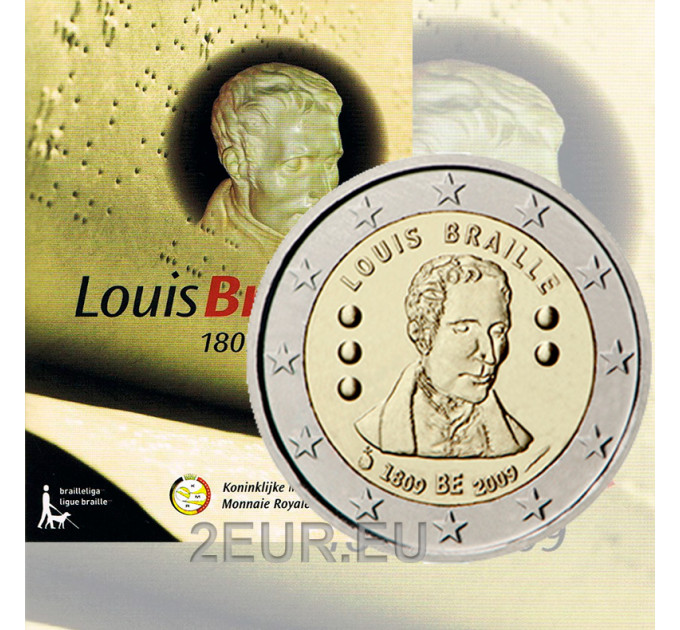 Bélgica 2 euros BU 2009 - Louis Braille por 29.50 € ✅