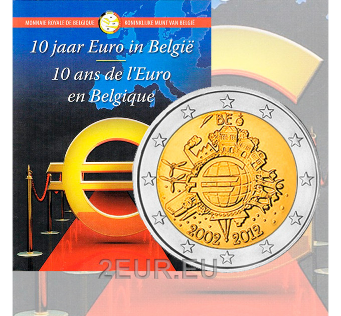 Belgium 2 euro BU 2012 - 10 Years of Euro Cash for 29.50 € ✅