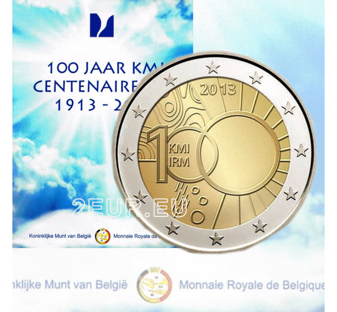 Bélgica 2 euros BU 2013 - 100 años del Real Instituto Meteorológico por 75.50 € ✅