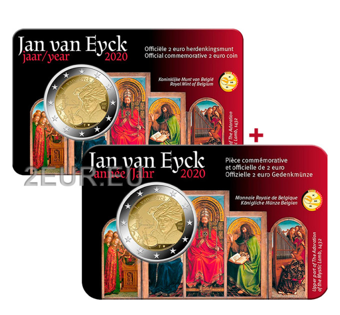 Bélgica 2 euros BU 2020 - Jan van Eyck - NL+FR por 26.00 € ✅