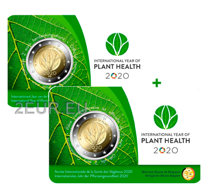 Bélgica 2 euros BU 2020 - Año Internacional de la Sanidad Vegetal - NL+FR por 26.00 € ✅