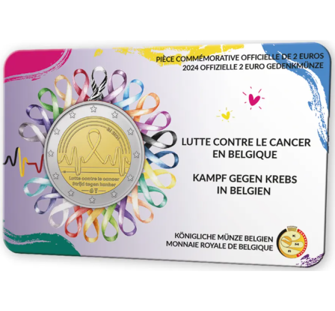 Belgium 2 euro BU 2024 - Cancer Control - FR for 11.50 € ✅