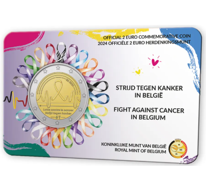 Bélgica 2 euros BU 2024 - Control del cáncer - NL por 11.50 € ✅
