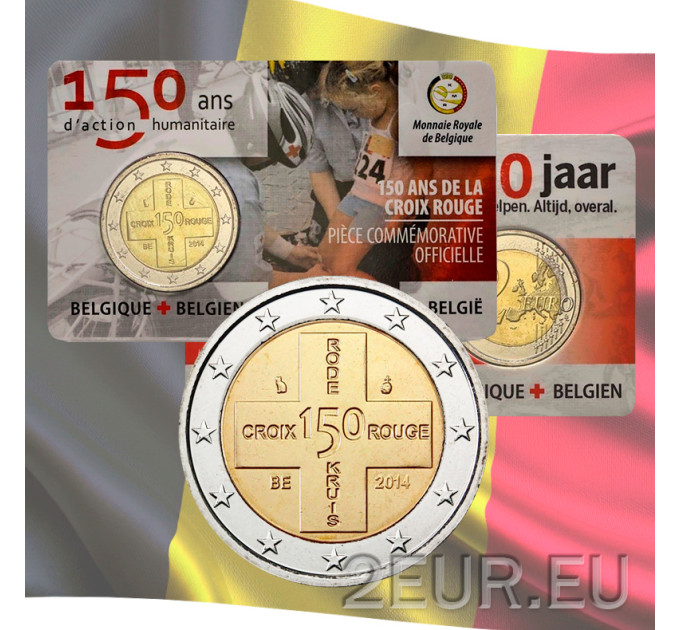 Belgium 2 euro BU 2014 - 150 Years Belgian Red Cross - FR for 19.50 € ✅