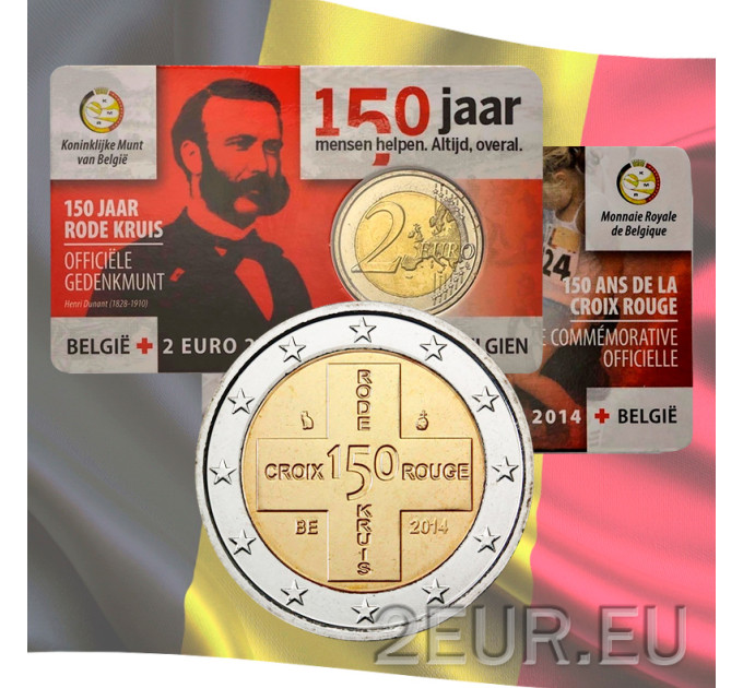 Belgium 2 euro BU 2014 - 150 Years Belgian Red Cross - NL for 22.50 € ✅