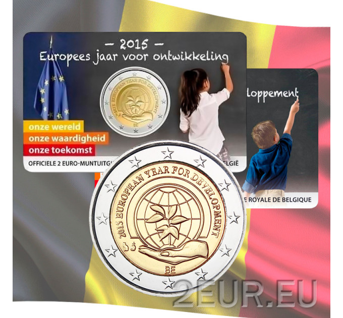 Bélgica 2 euros BU 2015 - Año Europeo del Desarrollo - NL por 12.00 € ✅