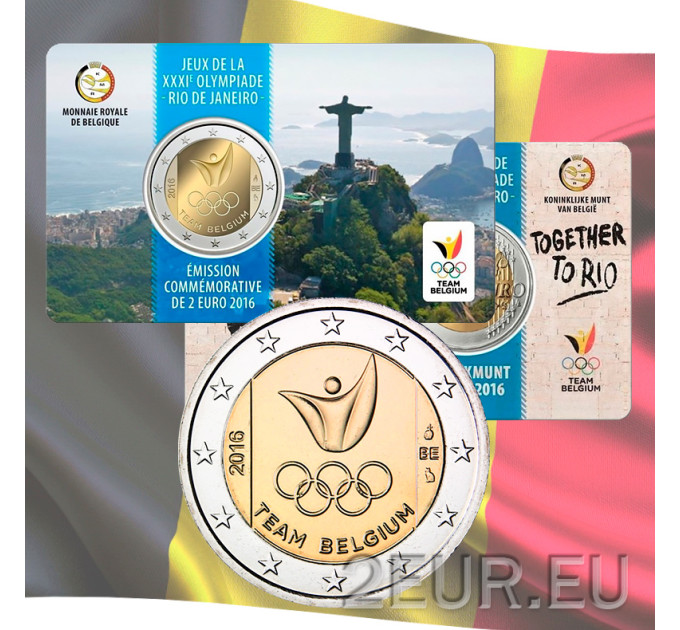 Bélgica 2 euros BU 2016 - Juegos Olímpicos de Verano Río de Janeiro - FR por 29.90 € ✅