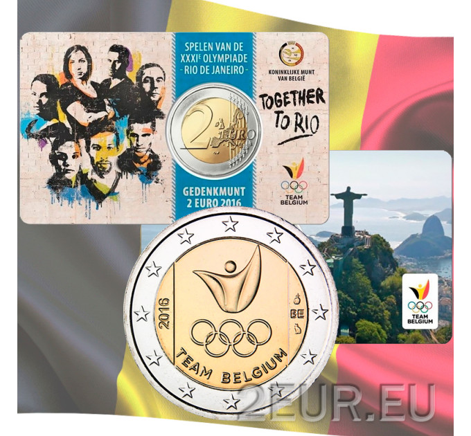 Belgium 2 euro BU 2016 - Summer Olympics Rio de Janeiro - NL for 18.90 € ✅