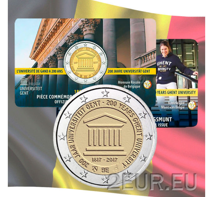 Belgium 2 euro BU 2017 - 200 Years Ghent University - FR for 12.90 € ✅