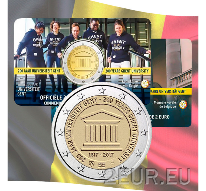 Belgium 2 euro BU 2017 - 200 Years Ghent University - NL for 12.90 € ✅