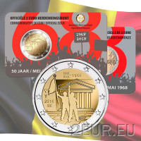 Bélgica 2 euros BU 2018 - 50 Aniversario de Mayo de 1968 Eventos en Bélgica - Revuelta Estudiantil - NL