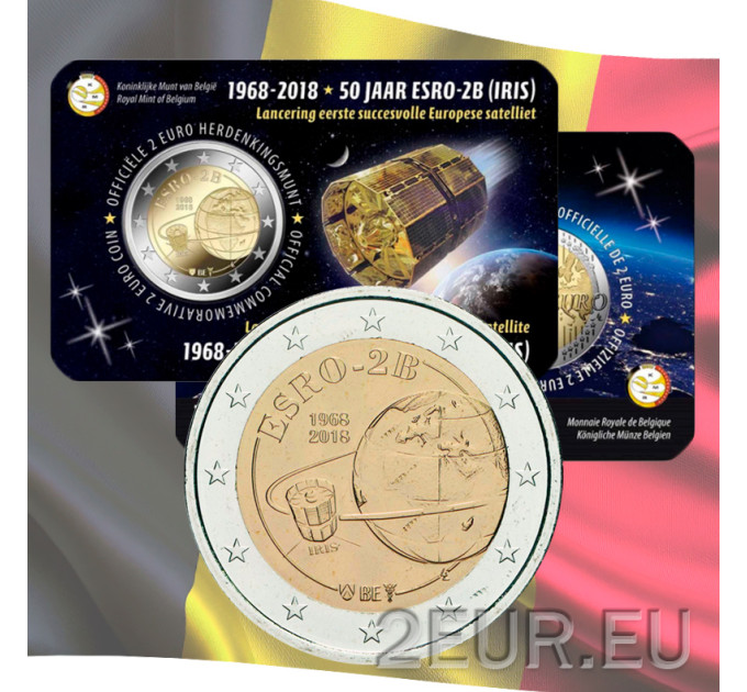 Belgium 2 euro BU 2018 - European Satellite ESRO 2B - NL for 18.90 € ✅