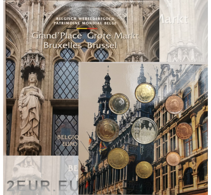 Belgium conjunto de euros BU 2005 - La Grand Place de Bruselas por 35.00 € ✅