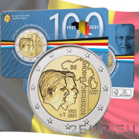 Bélgica 2 euros BU 2021 - 100 aniversario de la Unión Económica Bélgica - Luxemburgo (BLEU) - NL