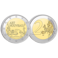 Bélgica 2 euros UNC 2023 - Art Nouveau en Bruselas