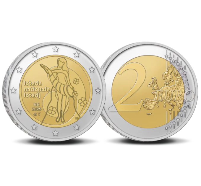 Bélgica 2 euros UNC 2025 - Lotería Nacional de Bélgica por 10.50 € ✅