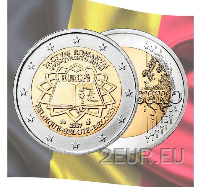 Bélgica 2 euro UNC 2007 - 50 años del Tratado de Roma por 5.50 € ✅